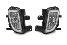 2x Fog Lights Black Clear Lens