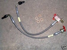 Brake hose set, rear, s/s braided, Mazda MX-5 & Eunos, MX5 mk1, mk2, l/h & r/h