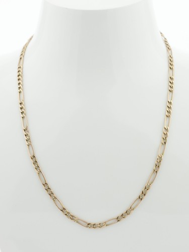 Gold figaro link - chain, 9ct