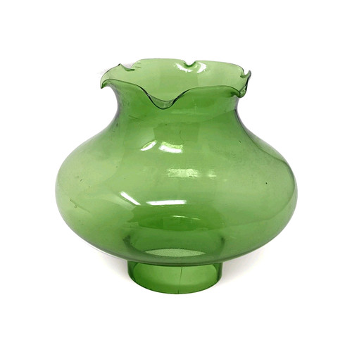 Vintage green oil lamp - oil, glass