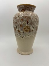 FOSTERS STUDIO POTTERY - Vase - Honeycomb - Glazed Cream/Beige - 22cm