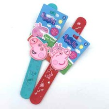 PEPPA PIG Slap Band Snap Bracelet Kids Party Bag Favour Stocking Filler