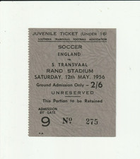 1956 SOUTHERN TRANSVAAL v ENGLAND (Friendly in South Africa)