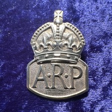 Solid Hallmarked Sterling Silver 1938 ARP (Air Raid Precautions) Vintage Badge  