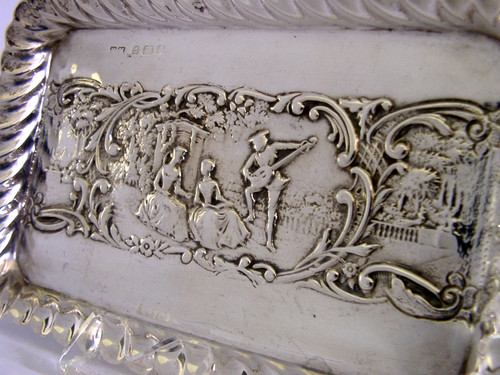 Pretty sterling silver tray - pretty,