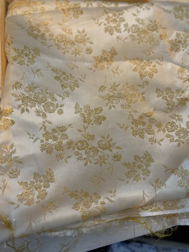 Beautiful faux silk cream - faux,
