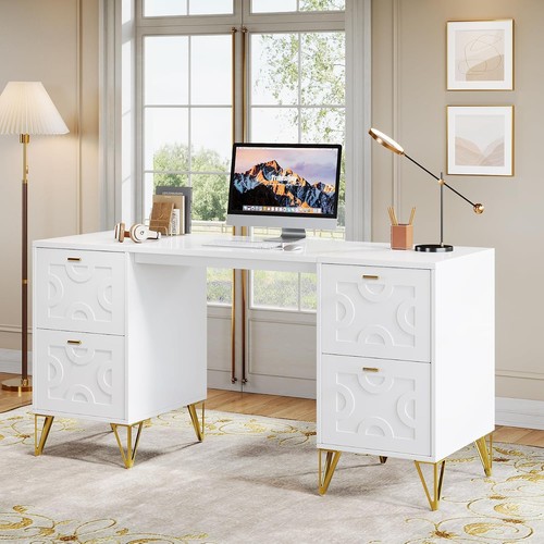 Luxury white desk with - 59'',