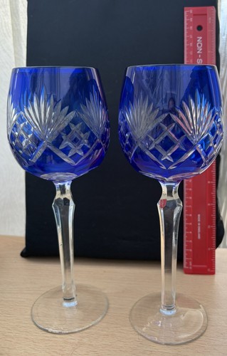 Pair cobolt blue cut clear - cut,