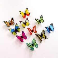 Walplus Wall Stickers 3D Colourful Butterfly Removable Self-Adhesive Mural Art D