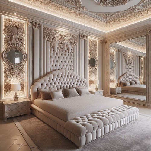 Velvet bed frame - , including