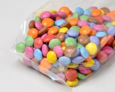 CELLOPHANE SWEET PARTY GIFT BAGS 'CRIMP' CLEAR DISPLAY PICK N MIX - FOOD SAFE