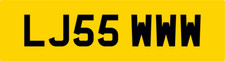 LJW STYLE NEAT TRIPLE DIGIT PRIVATE REG NUMBER PLATE LJ55 WWW LEE LES LOU LJ LW