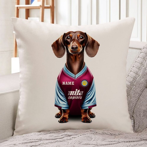Aston villa dachshund cushion - aston,