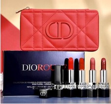 Dior Rouge couture 5 x Lipstick set  & bag Limited Edition New  *imperfect Box*