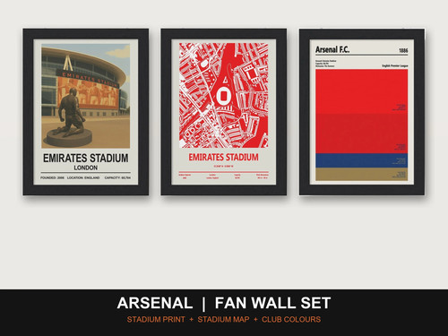 Arsenal fan wall - set, prints
