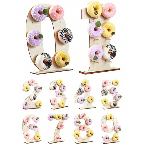 Wooden donut display - donut,