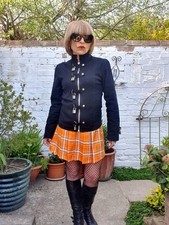 90's Vintage Living Dead Souls, Black Cotton Jacket With Padlocks,  Size 8/10.