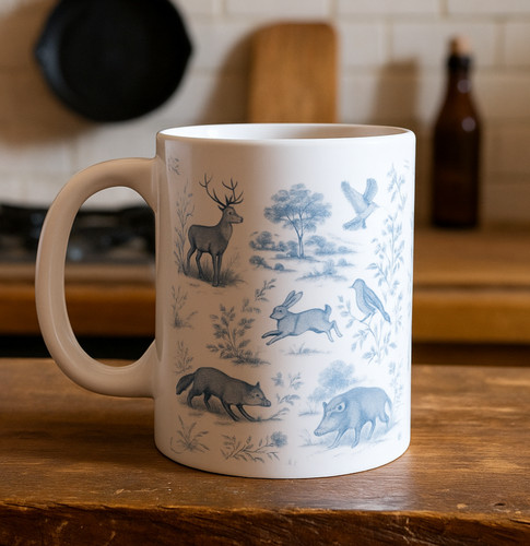 Toile jouy wildlife mug - de,