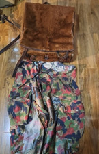 WWII Swiss Army Horse hair Leather Backpack/Rucksack Military And Trousers 