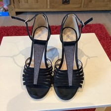 Black Suede Leather High Heel