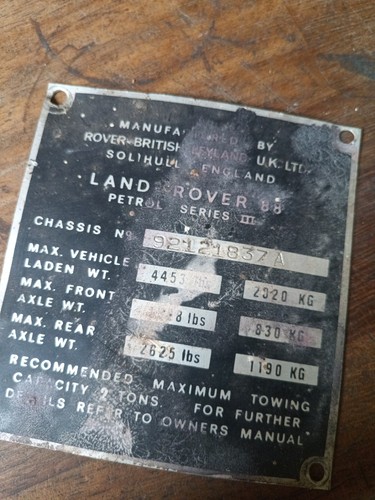 Land rover series chassis - rover,