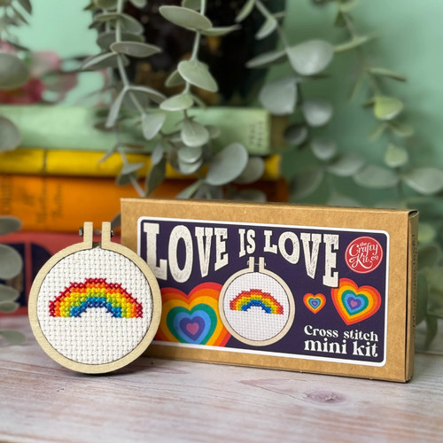 Matchbox mini cross stitch - cross, kit