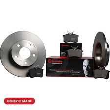 Rear Brake Discs Coated + Brake Pads Fits Mini Mini Clubman Mini Clubvan BREMBO