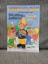 Vintage Fireman Sam 5 Knitting Patterns Jumper Designs by Gary Kennedy Intarsia 