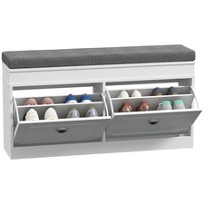 HOMCOM Shoe Storage Bench with