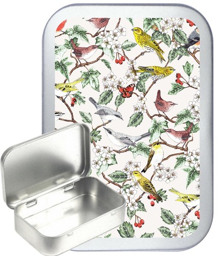 Bird bush silver hinged - bird,