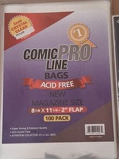 MYLITES / MYLAR  MAGAZINE SIZE  228mm x 280mm  PACK OF 20 SLEEVES, LARGER SIZE.