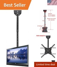 Adjustable Ceiling TV Mount Fits Most 26-55" LCD LED Plasma Monitor Flat Pane...