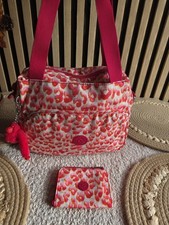 Kipling Orrin Medium Shoulder Bag & Wallet Latin Cheetah Sharon Monkey