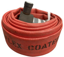 Fire Hose 70mm Starflex Layflat 6 Metres Long Pump Discharge Brass Fitments Ends