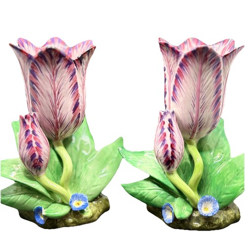 Pair mottahedeh pink tulip - of,