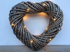 Wicker Heart - 30cm with lights