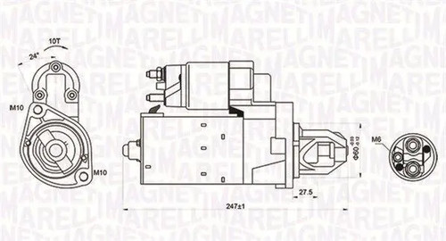 Starter motor clockwise - starter,