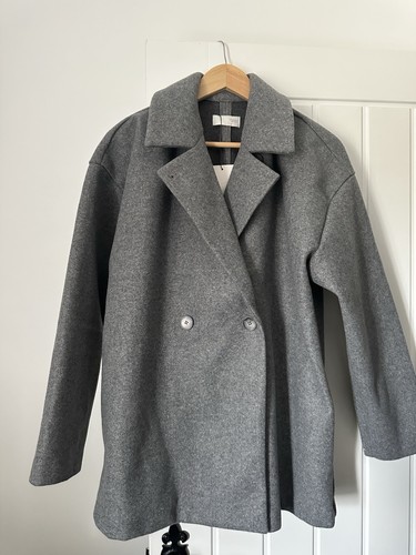 Bnwt zara grey double breasted - grey,
