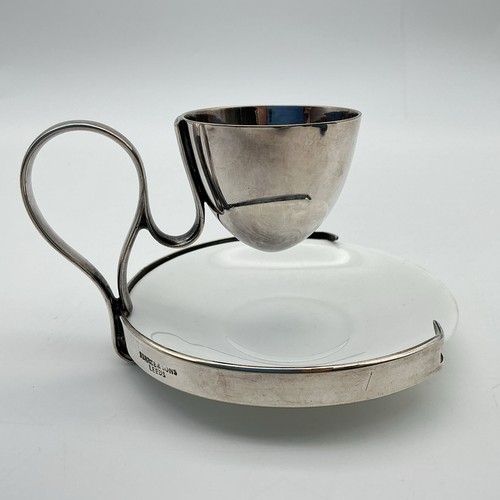 Antique silver plated egg cup - antique,