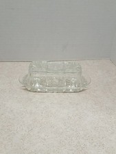 crystal butter dish with lid