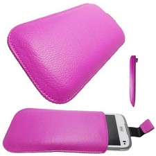 caseroxx Slide-Pouch for Nokia Asha 311 in pink made of faux leather