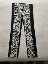 Haider Ackermann Womens Pants Animal Print Mixed Media Leather Size 38 £700