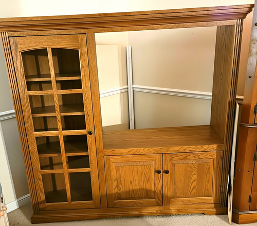 Wood entertainment unit - wood,