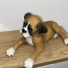 Heavy Large Boxer Dog Figurine
