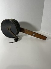 Vintage Wooden Fishing Reel Heavy Line 5” Diameter 2 1/4” Wide