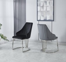 A Pair Lusso Velvet Dining