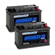 2 X FORD TRANSIT BATTERY 12v 74ah 750cca Super Heavy Duty for Diesel 5 yr (PAIR)