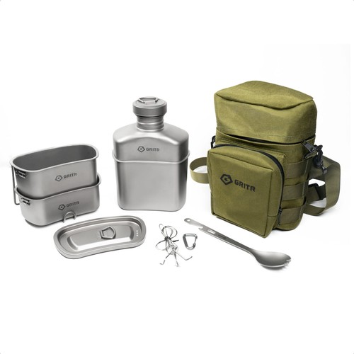 Gritr titanium canteen mess - canteen,