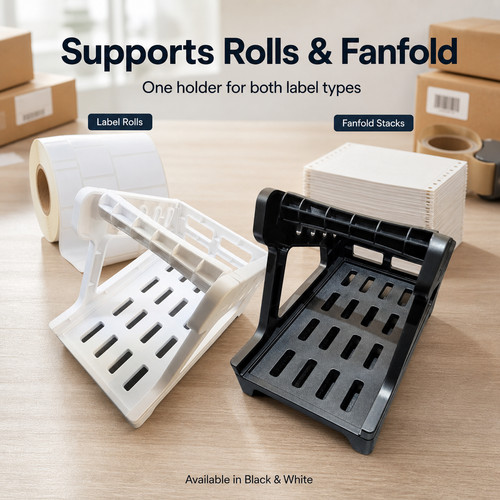 Label holder stand - stand, for