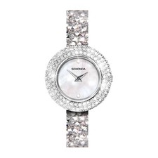 Sekonda Seksy 29mm Womens Round Silver Analogue Watch with Silver Bracelet